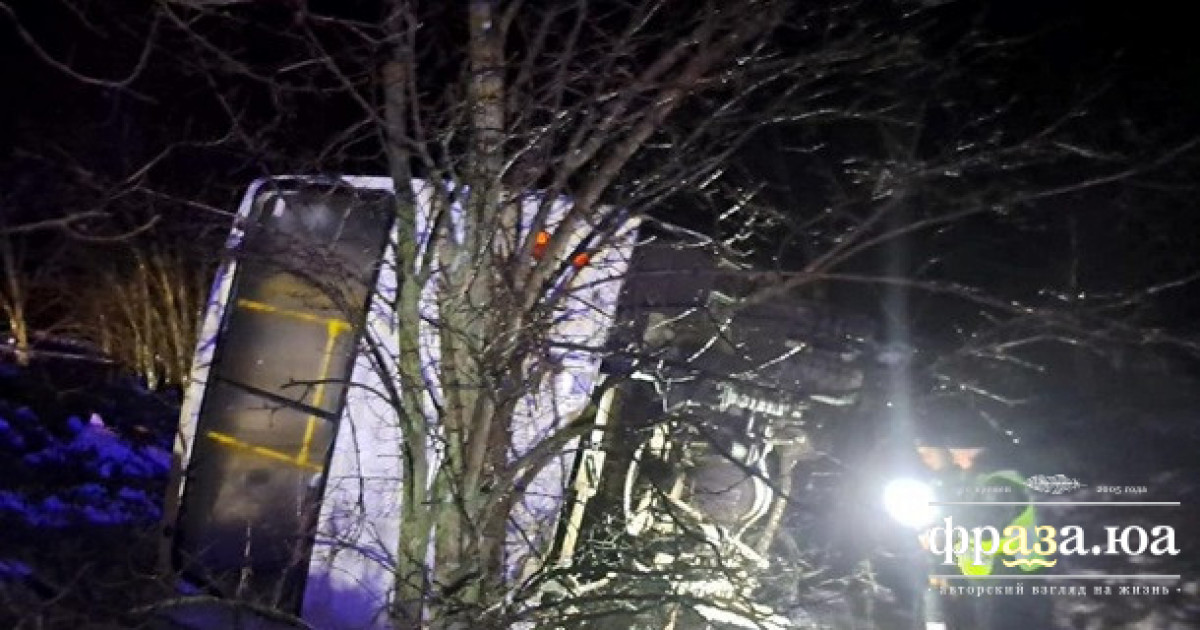 На Чернігівщині перекинувся автобус: 11 постраждалих